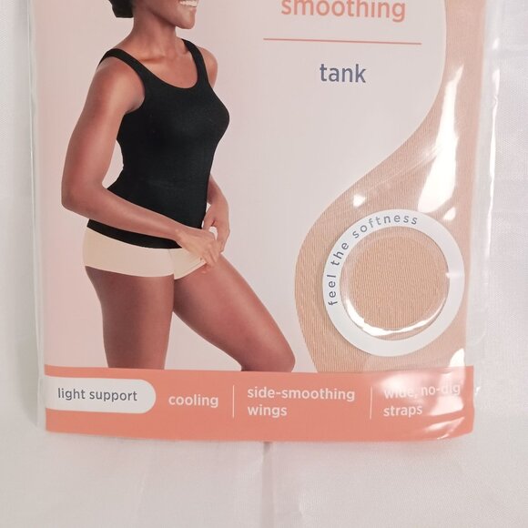Jockey Underarm Smoothing Cooling Tank Nude XL NWT Wide Straps Light Support - Picture 5 of 6